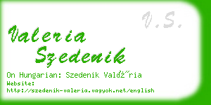 valeria szedenik business card